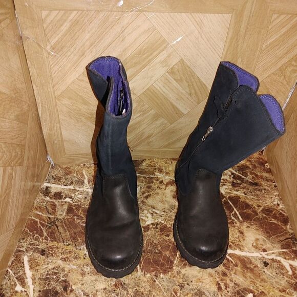 Timberland toddler leather boots black size 12.    170 - Picture 8 of 12